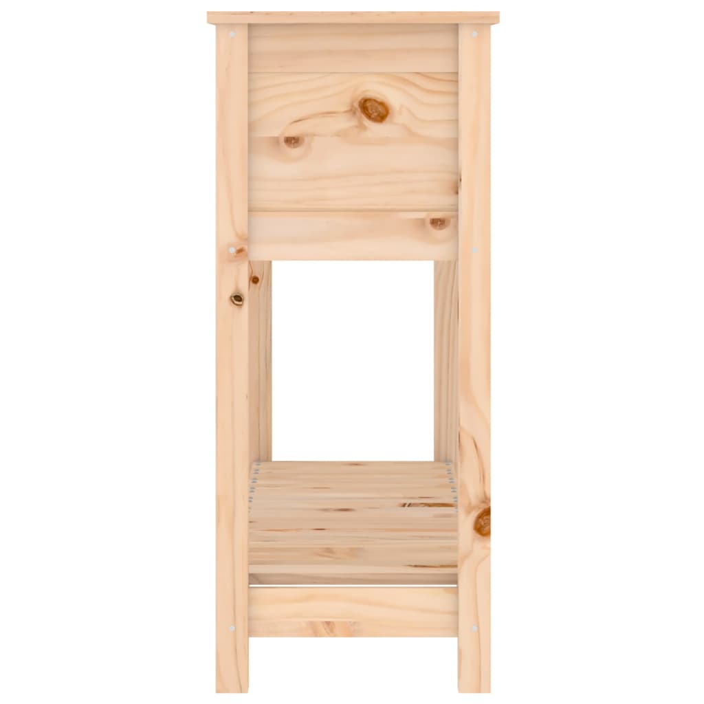 Utendørs Blomsterkasse Plantekasse Tre med hylle 111,5x34,5x81 cm heltre furu