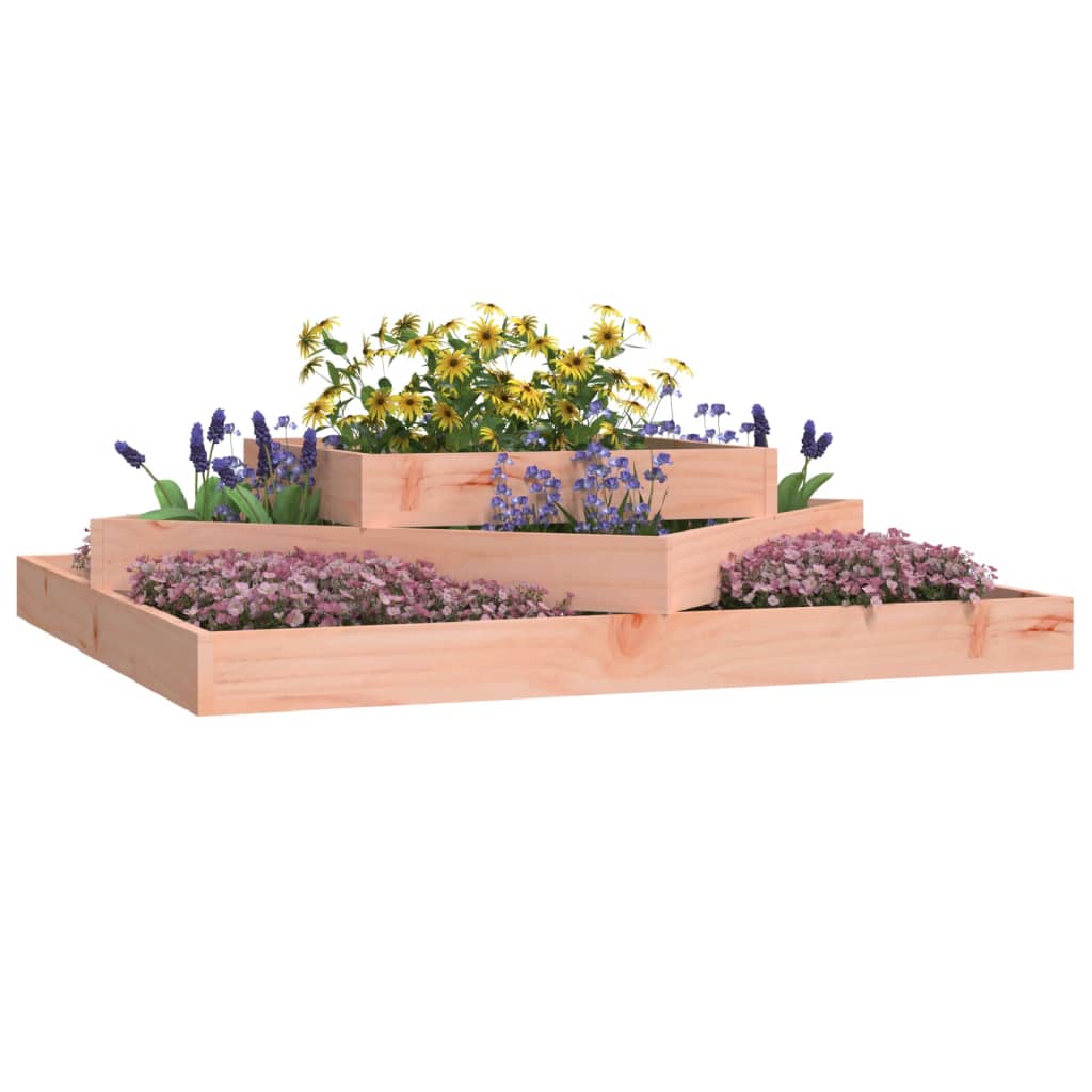 Utendørs Blomsterkasse Plantekasse Tre 112x112x27 cm heltre douglasgran