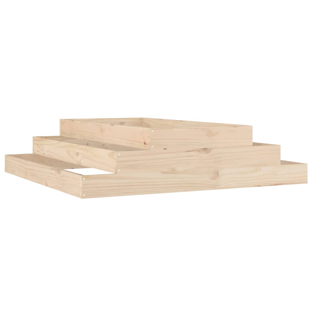 Utendørs Blomsterkasse Plantekasse Tre 110x110x27 cm heltre furu