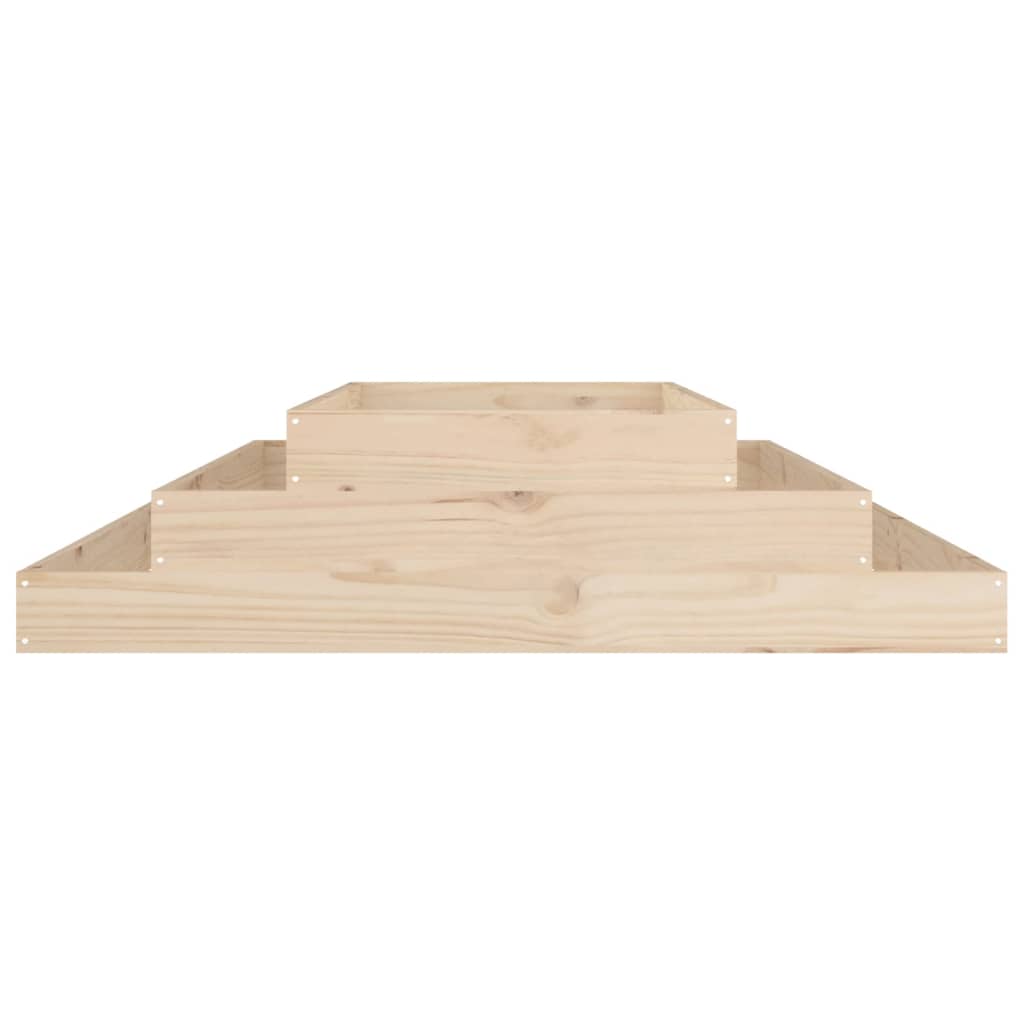 Utendørs Blomsterkasse Plantekasse Tre 110x110x27 cm heltre furu