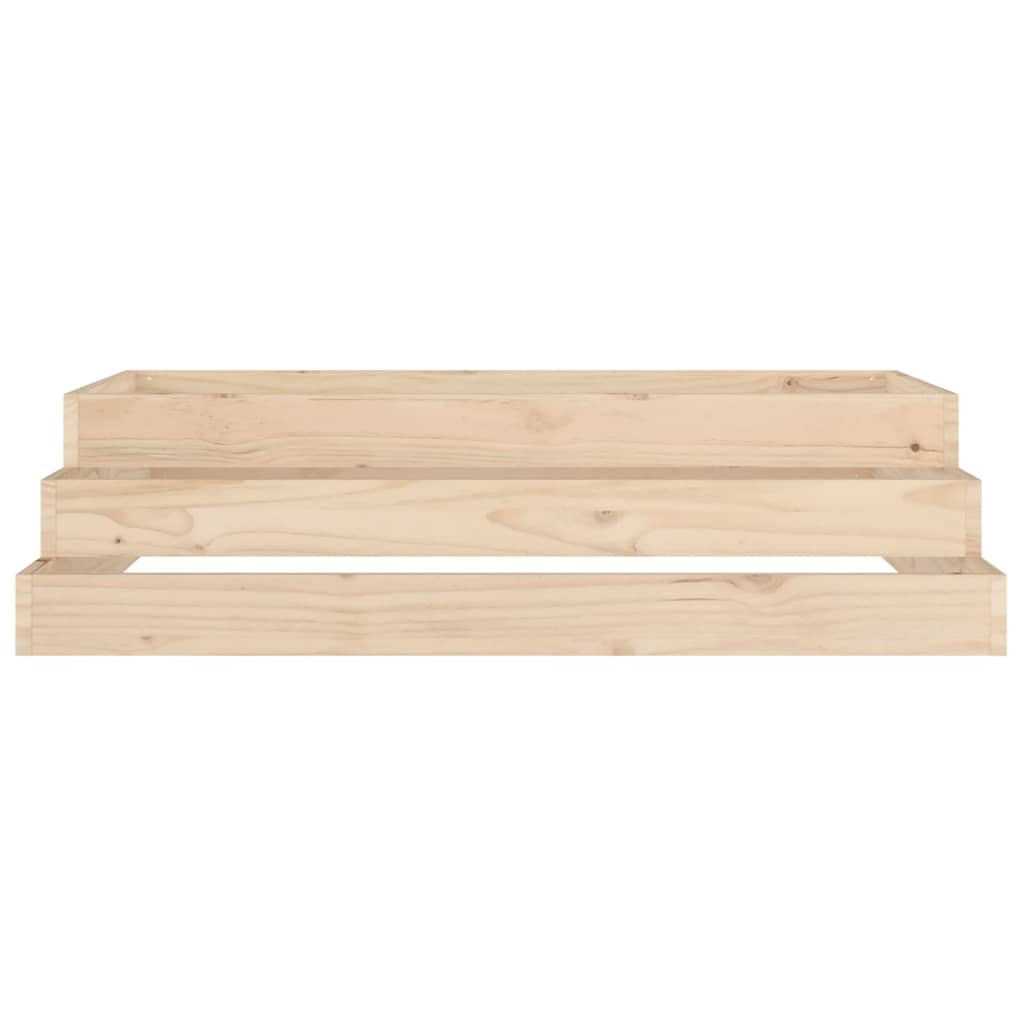 Utendørs Blomsterkasse Plantekasse Tre 110x110x27 cm heltre furu