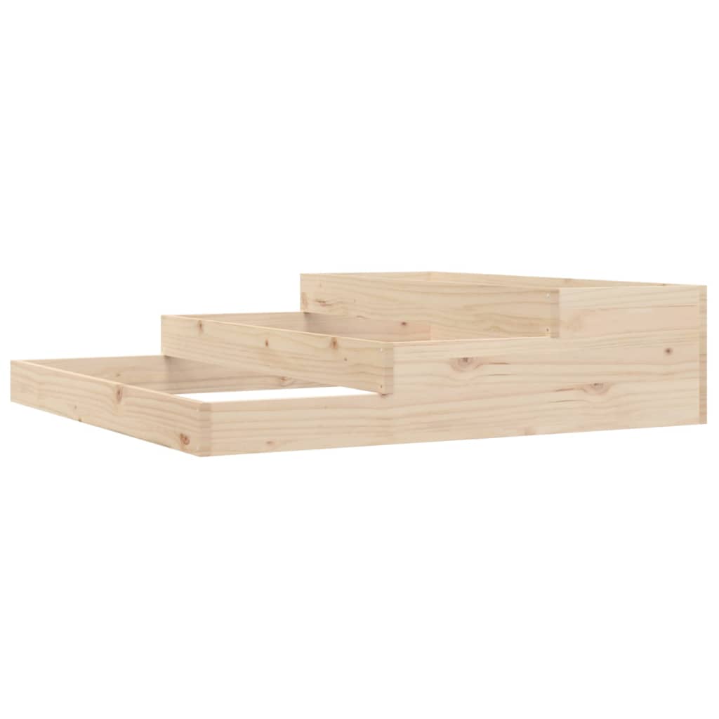 Utendørs Blomsterkasse Plantekasse Tre 107x107x27 cm heltre furu
