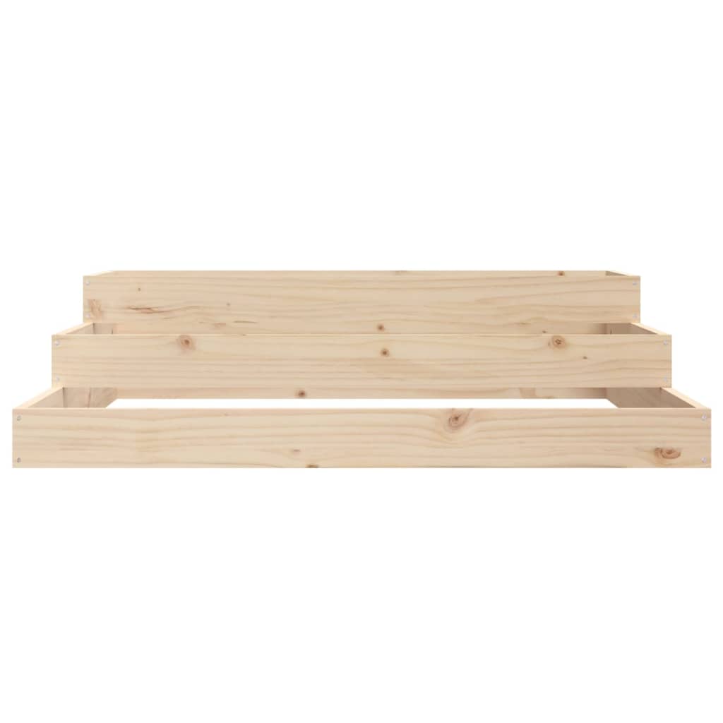Utendørs Blomsterkasse Plantekasse Tre 107x107x27 cm heltre furu
