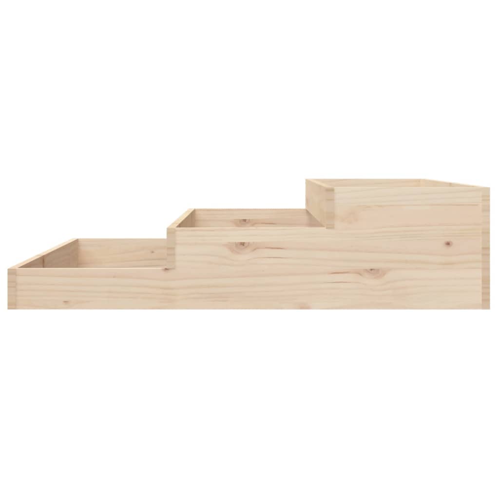 Utendørs Blomsterkasse Plantekasse Tre 107x107x27 cm heltre furu