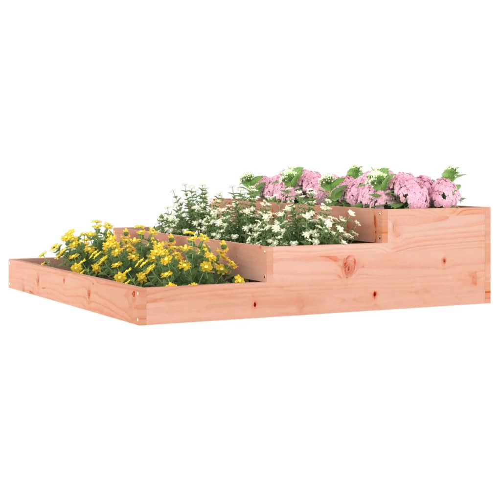 Utendørs Blomsterkasse Plantekasse Tre 107x107x27 cm heltre douglasgran