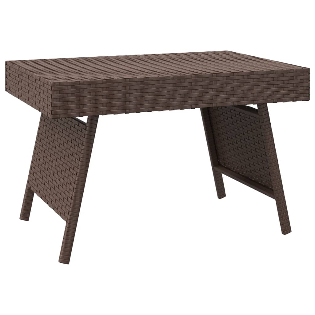 Balkongbord Sammenleggbart sidebord brun 60x40x38 cm polyrotting