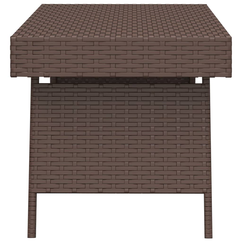 Balkongbord Sammenleggbart sidebord brun 60x40x38 cm polyrotting