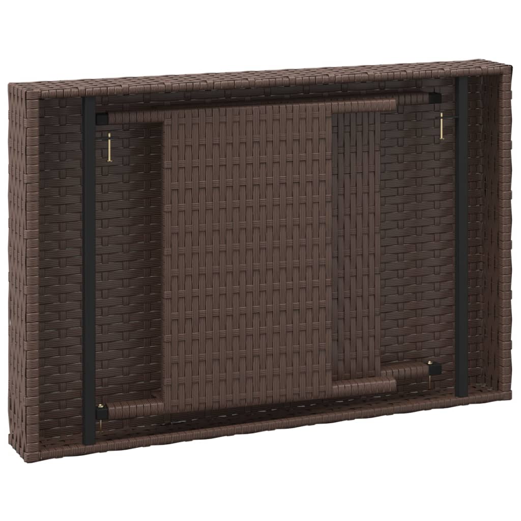 Balkongbord Sammenleggbart sidebord brun 60x40x38 cm polyrotting