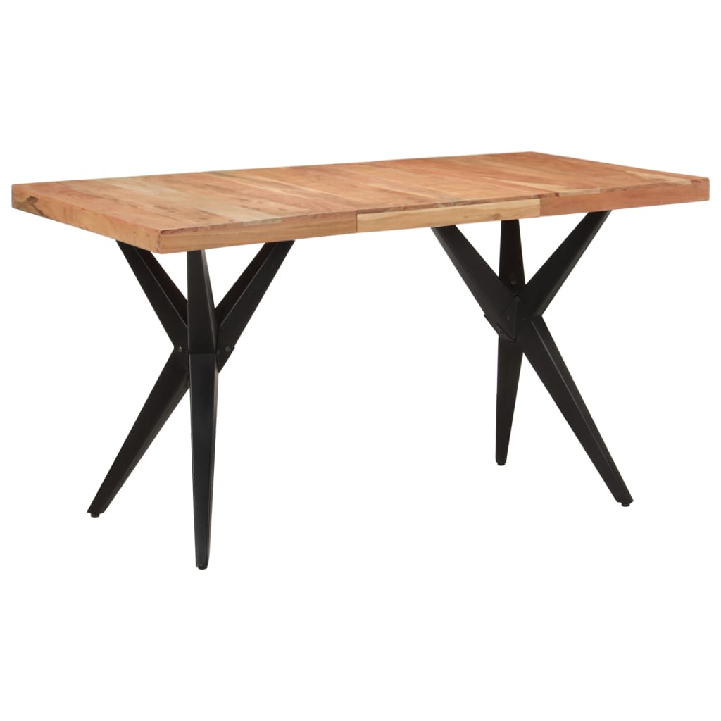 Spisebord svart 140x70x76 cm heltre akasie