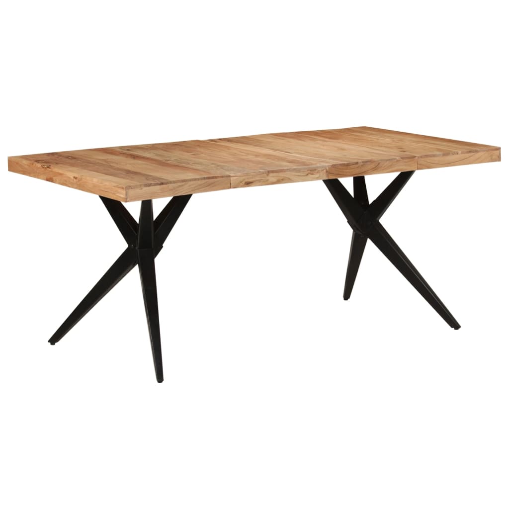 Spisebord svart 180x90x77 cm heltre akasie