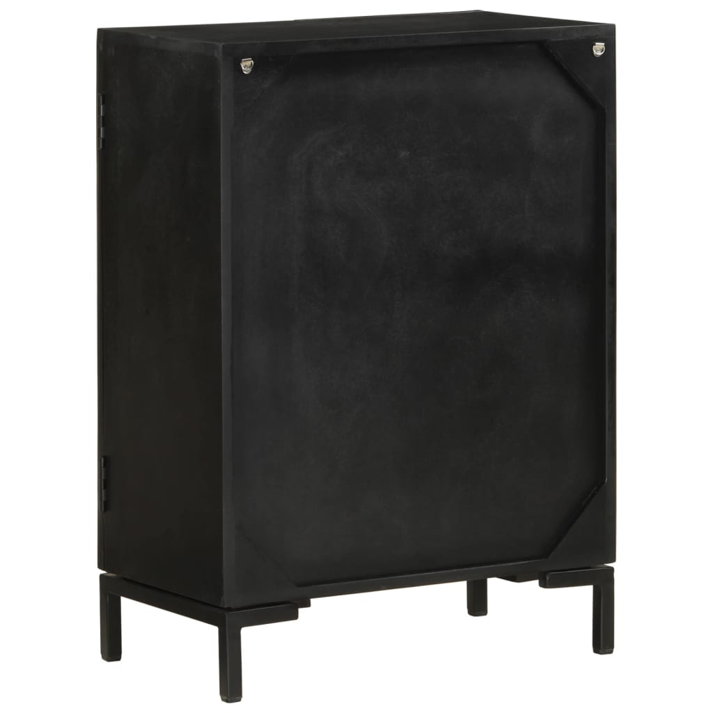 Skjenk Svart 55x30x77 cm heltre mango