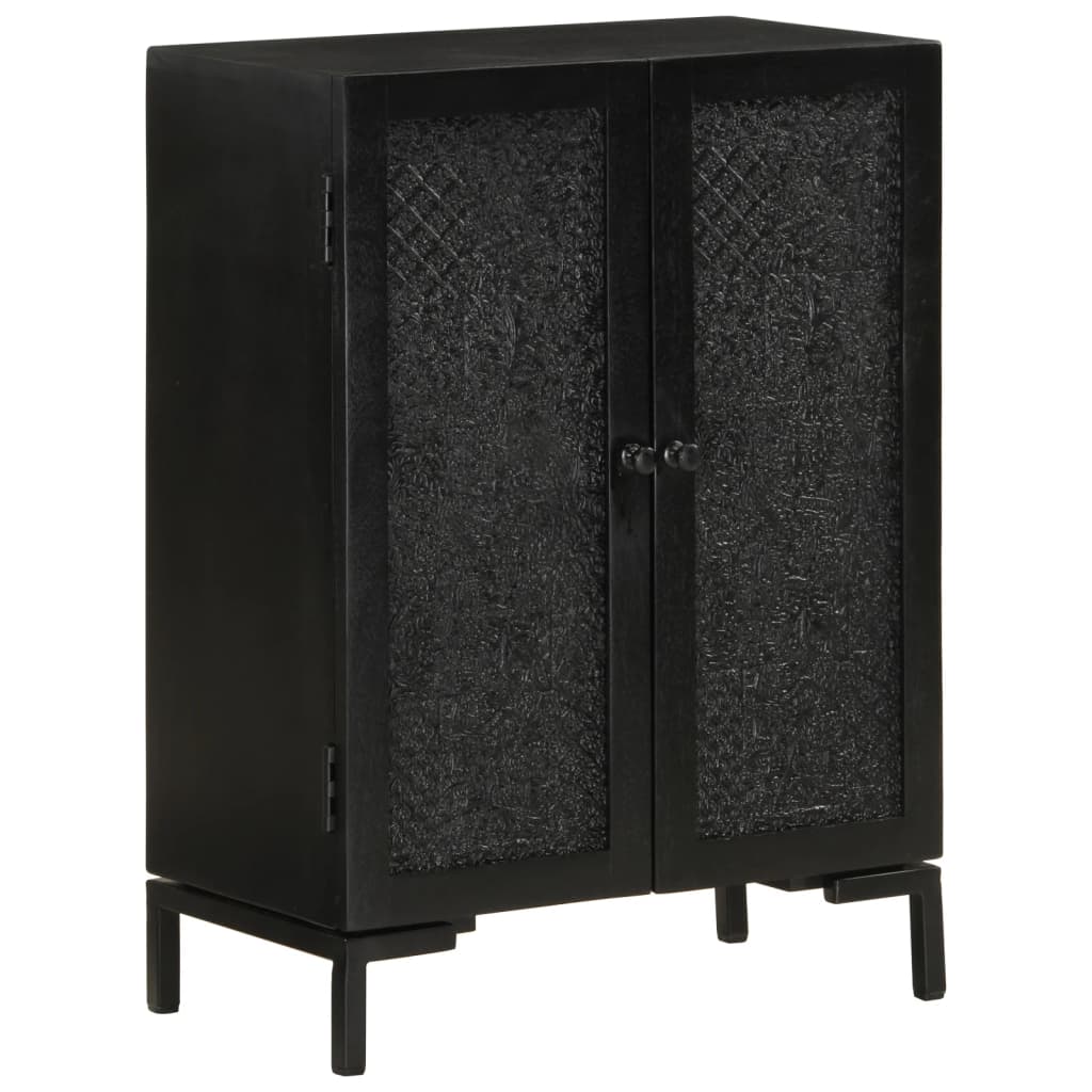 Skjenk Svart 55x30x77 cm heltre mango