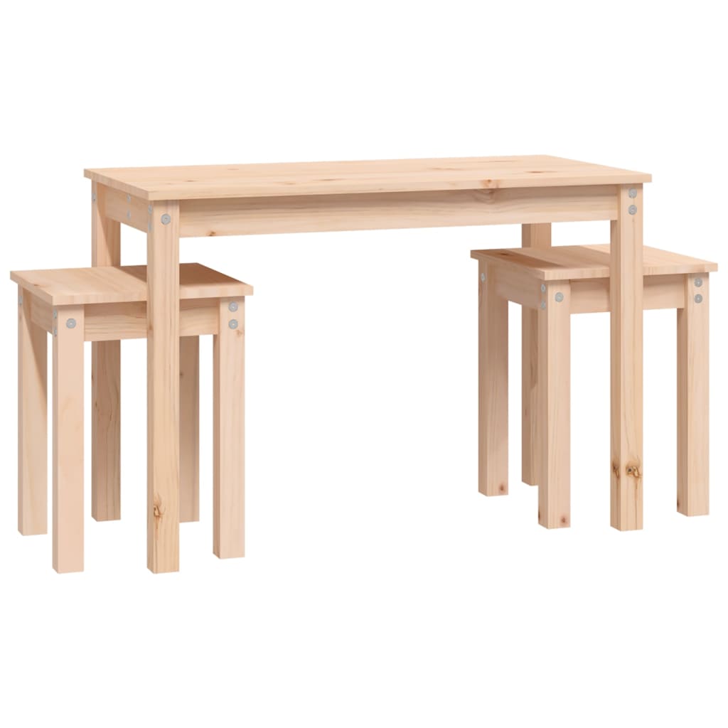 Sidebord Tre Stablebare 3 stk heltre furu