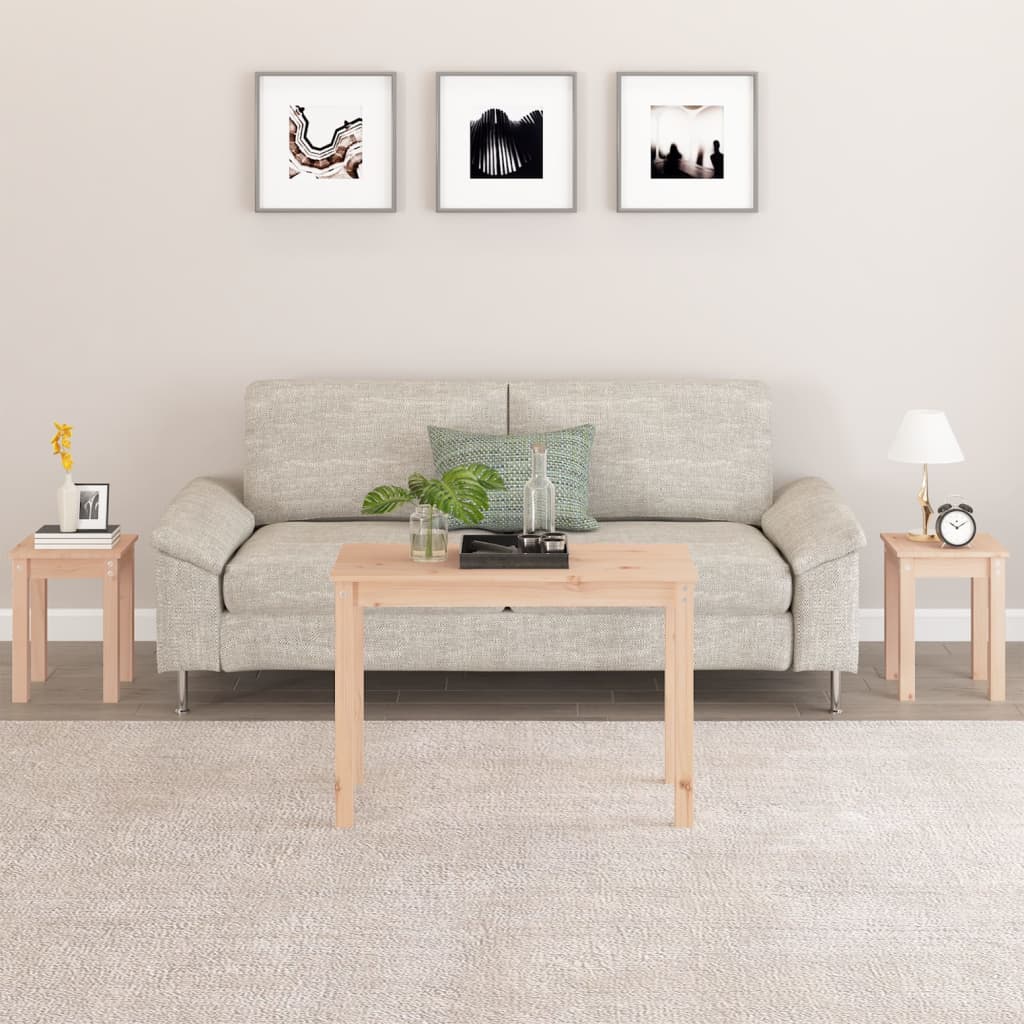 Sidebord Tre Stablebare 3 stk heltre furu