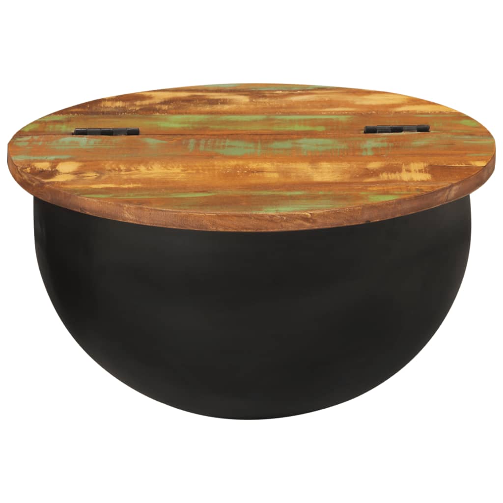Salongbord Sofabord Svart 50x27 cm gjenvunnet heltre