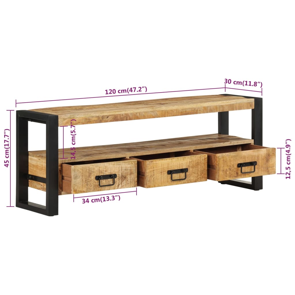 TV-Møbel Tre TV-benk 120x30x45 cm heltre mango