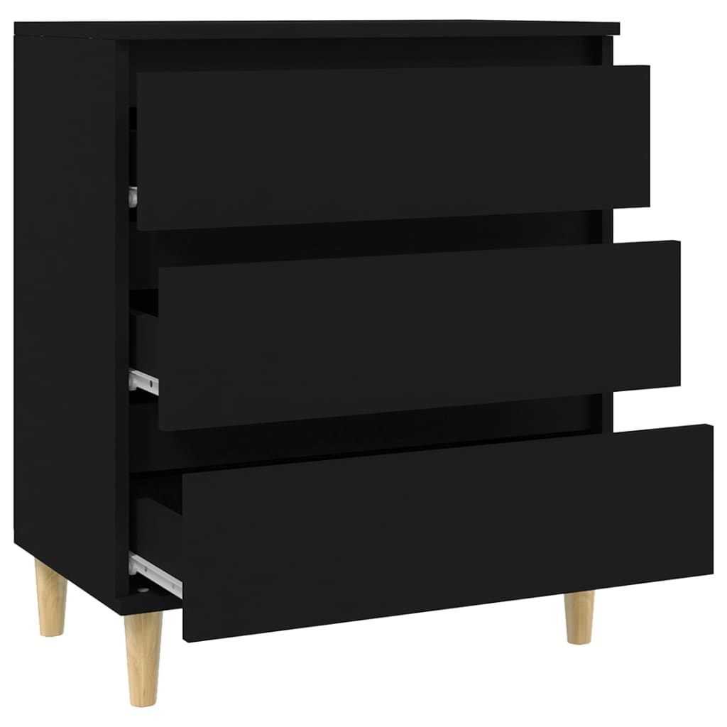 Kommode Svart 60x35x70 cm