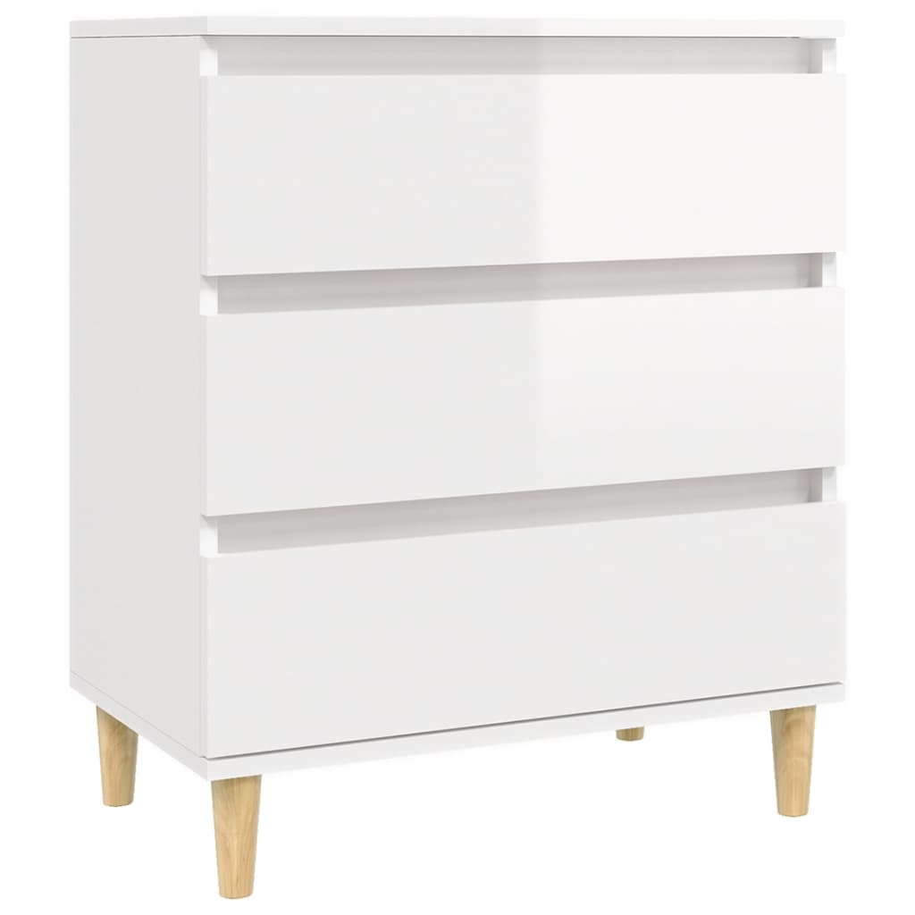 Kommode Høyglans Hvit 60x35x70 cm