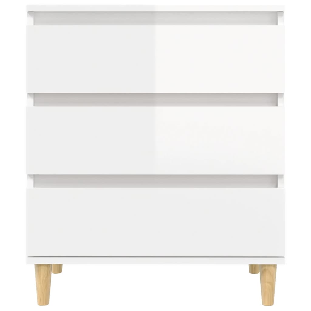 Kommode Høyglans Hvit 60x35x70 cm