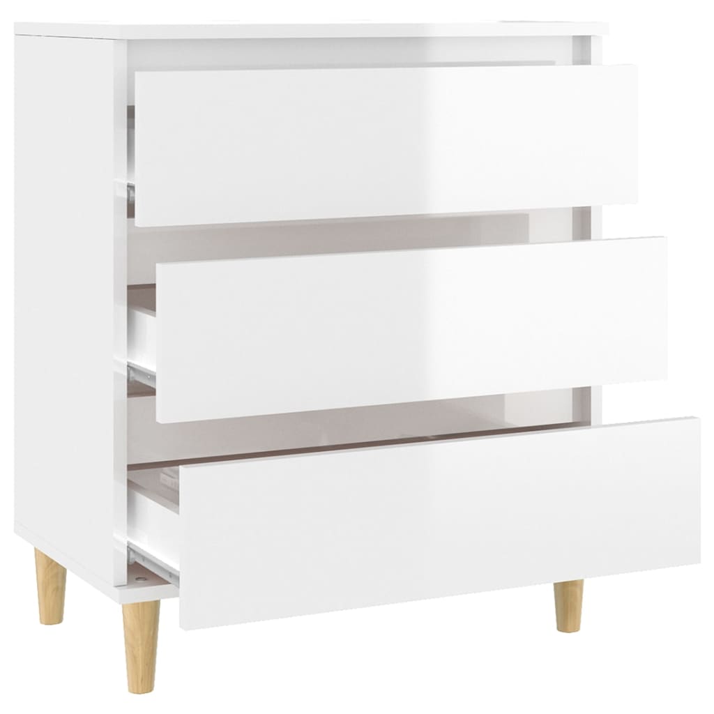 Kommode Høyglans Hvit 60x35x70 cm