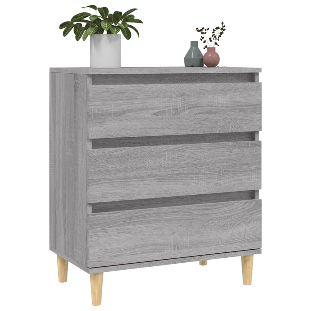 Skjenk grå sonoma 60x35x70 cm konstruert tre