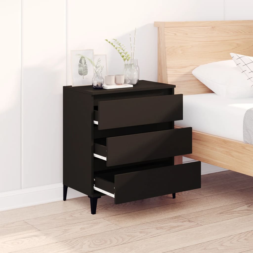 Kommode Svart 60x35x70 cm