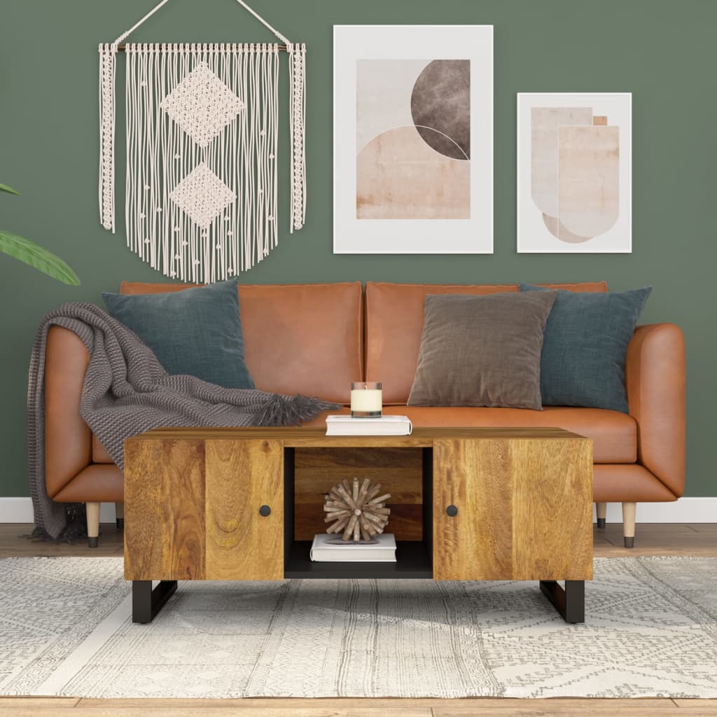 Salongbord Sofabord Tre 100x54x40 cm heltre mango og