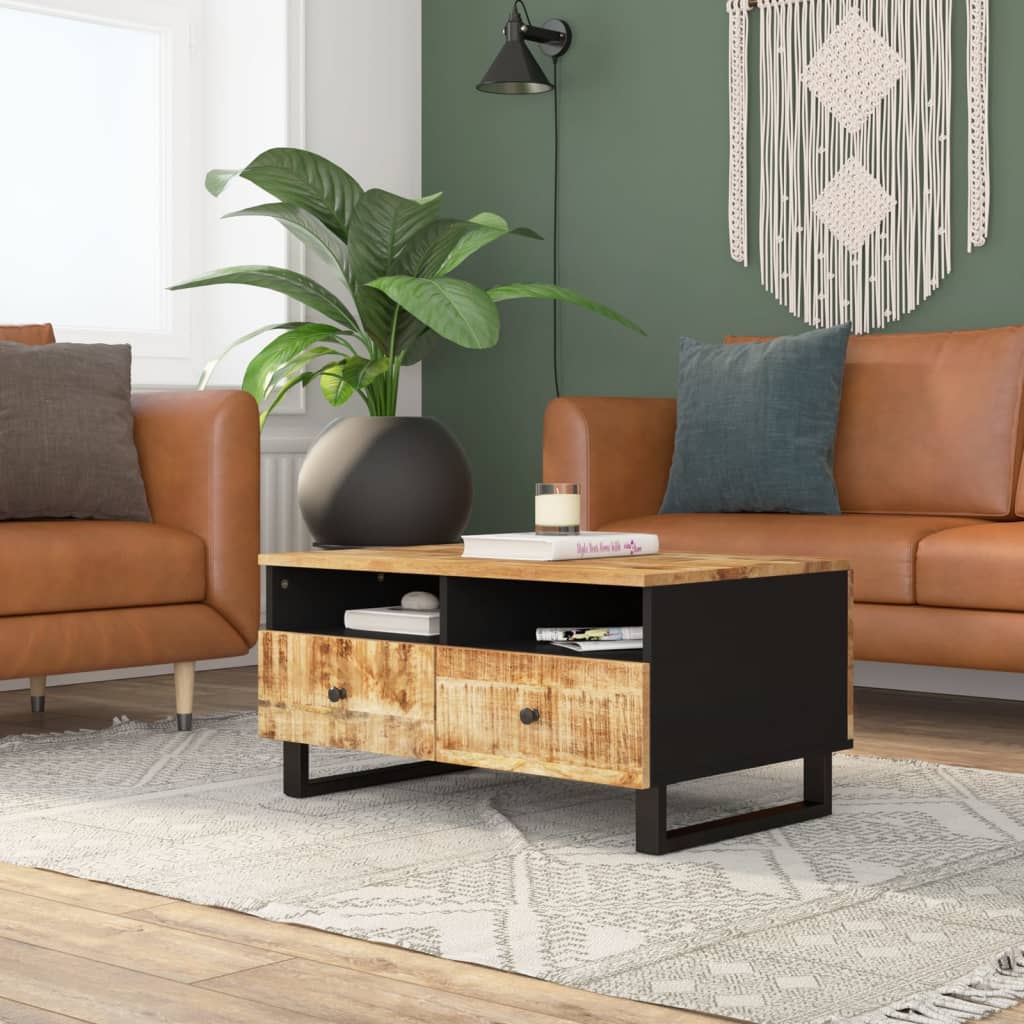 Salongbord Sofabord Tre 80x54x40 cm heltre mango og
