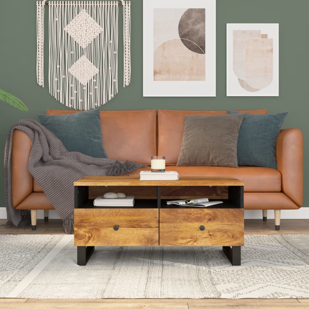 Salongbord Sofabord Tre 80x54x40 cm heltre mango og