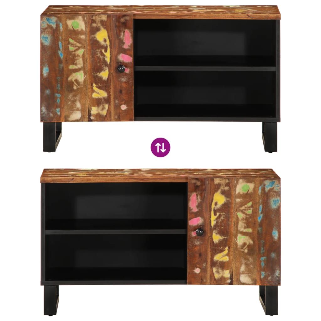 TV-Møbel Tre TV-benk 80x33x46 cm gjenvunnet heltre og