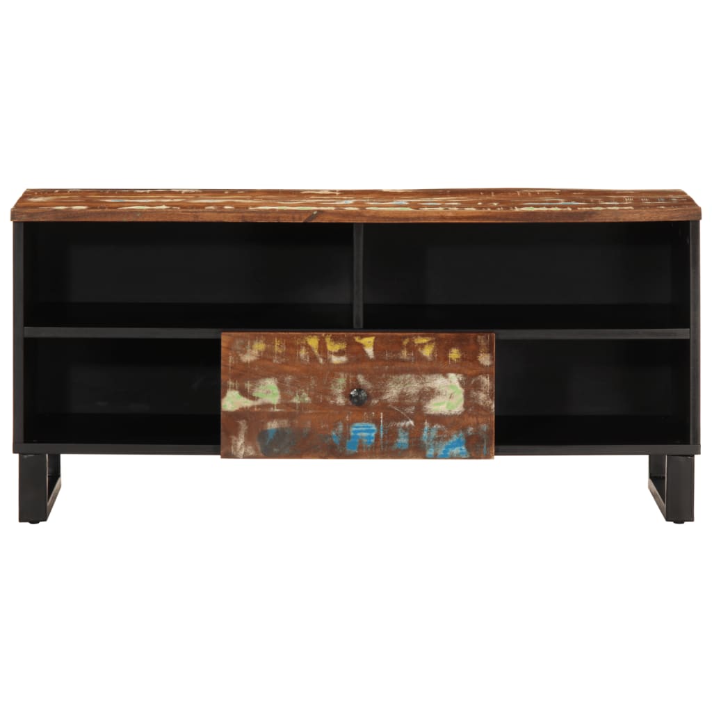 TV-Møbel Tre TV-benk 100x33x46 cm gjenvunnet heltre og