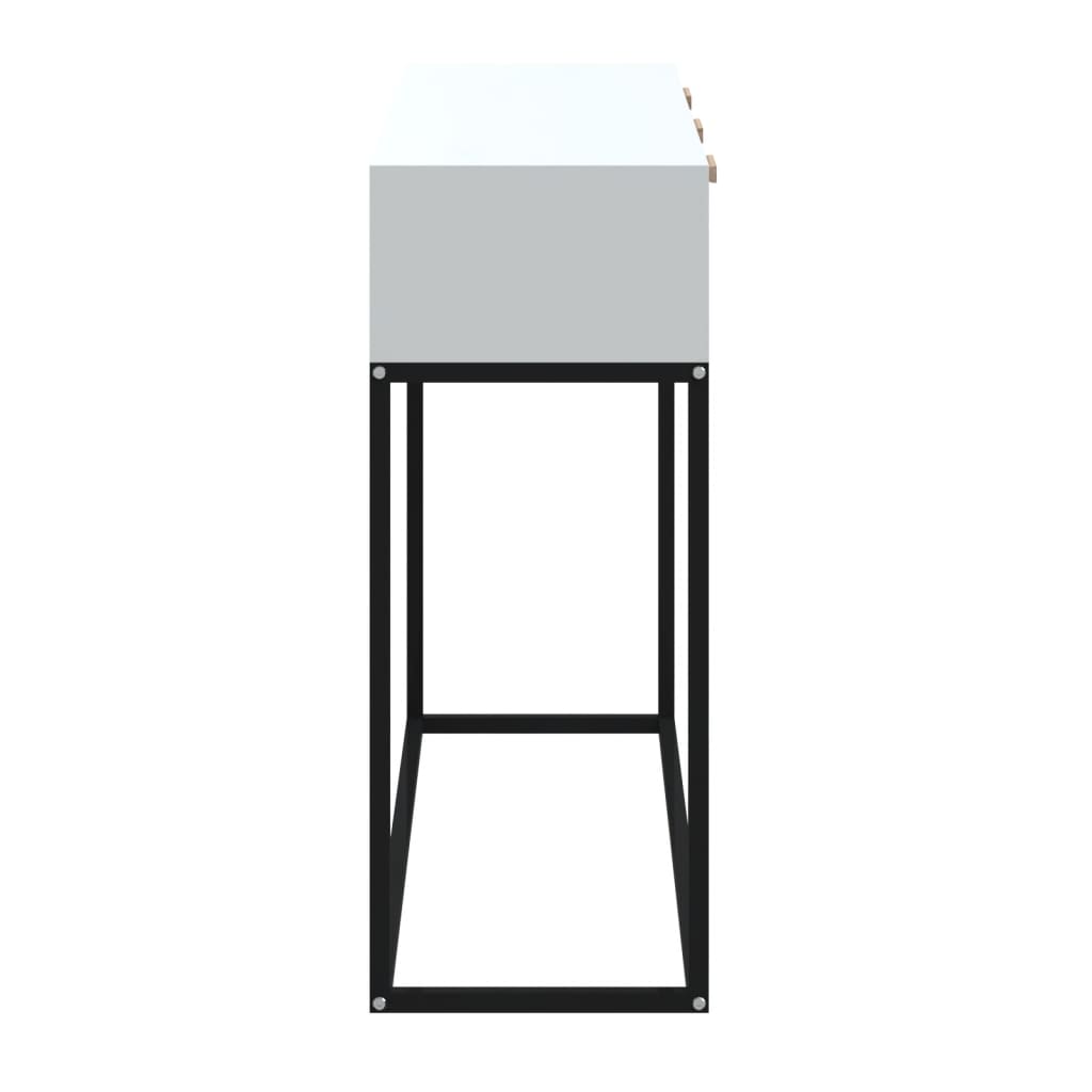 Avlastningsbord Konsollbord Hvit 105x30x75 cm og jern