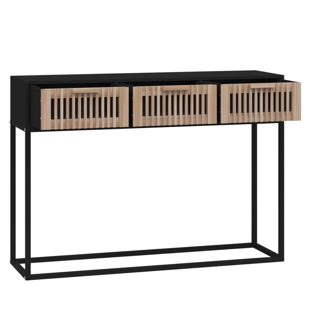 Avlastningsbord konsollbord Svart 105x30x75 cm