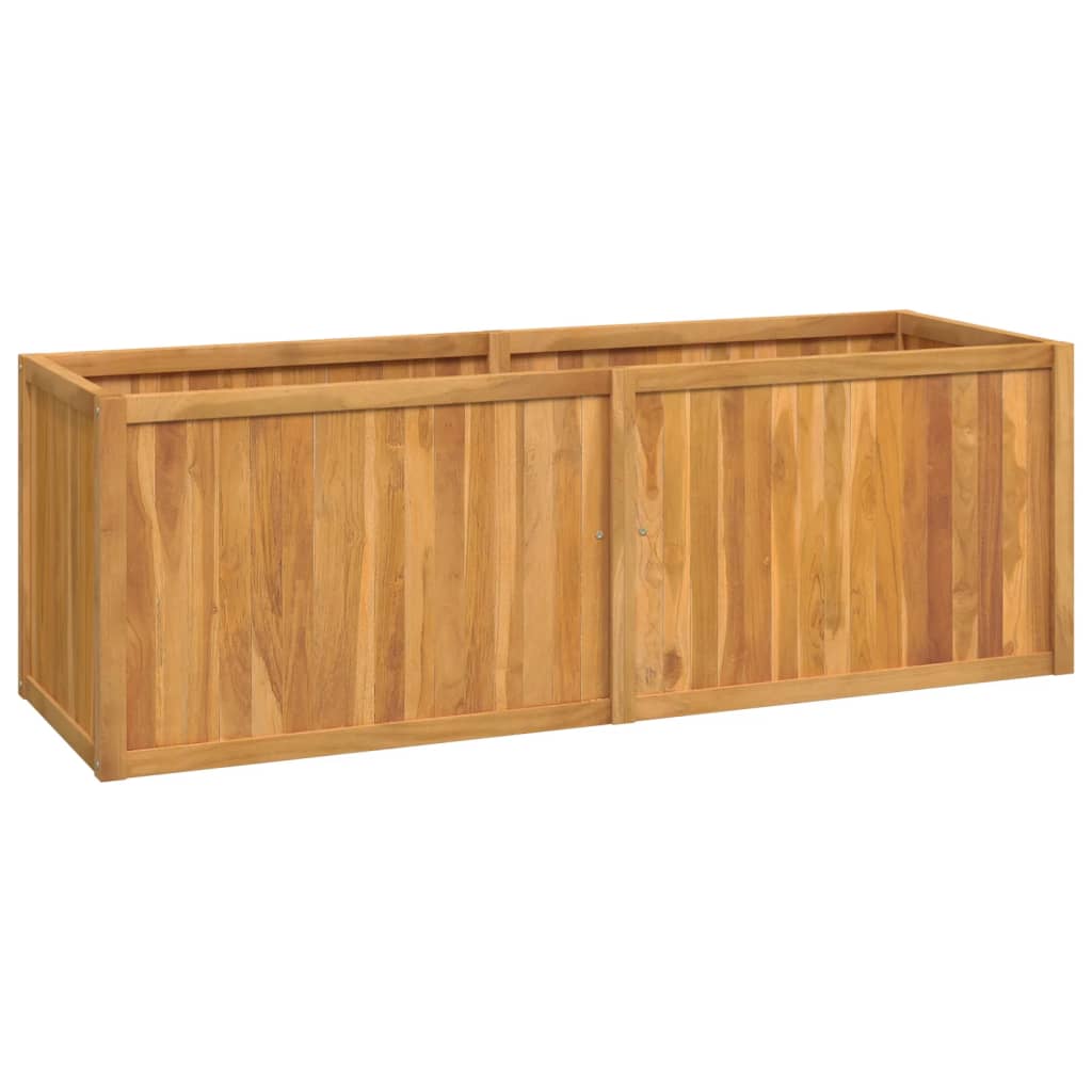 Utendørs Blomsterkasse Plantekasse Tre 150x50x50 cm heltre teak