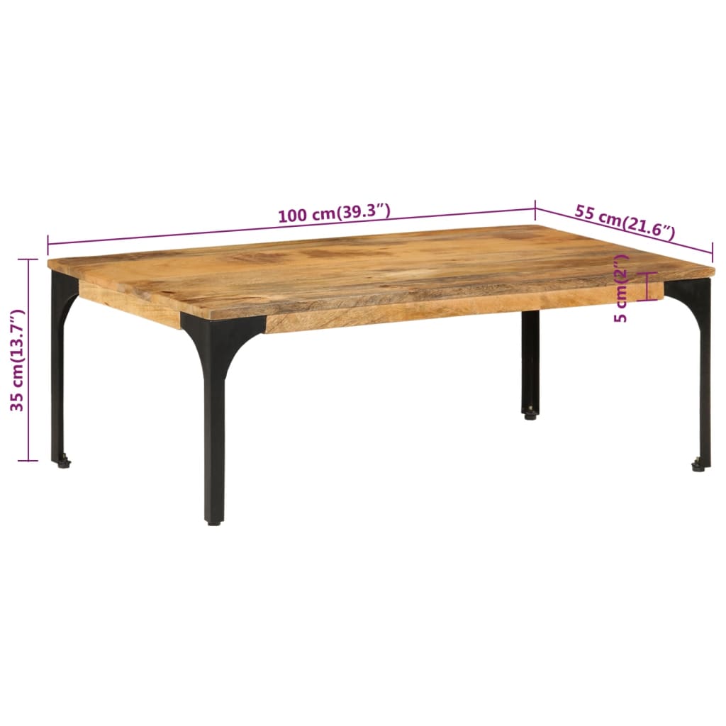 Salongbord Sofabord Tre Heltre Mango 100x55x35 cm