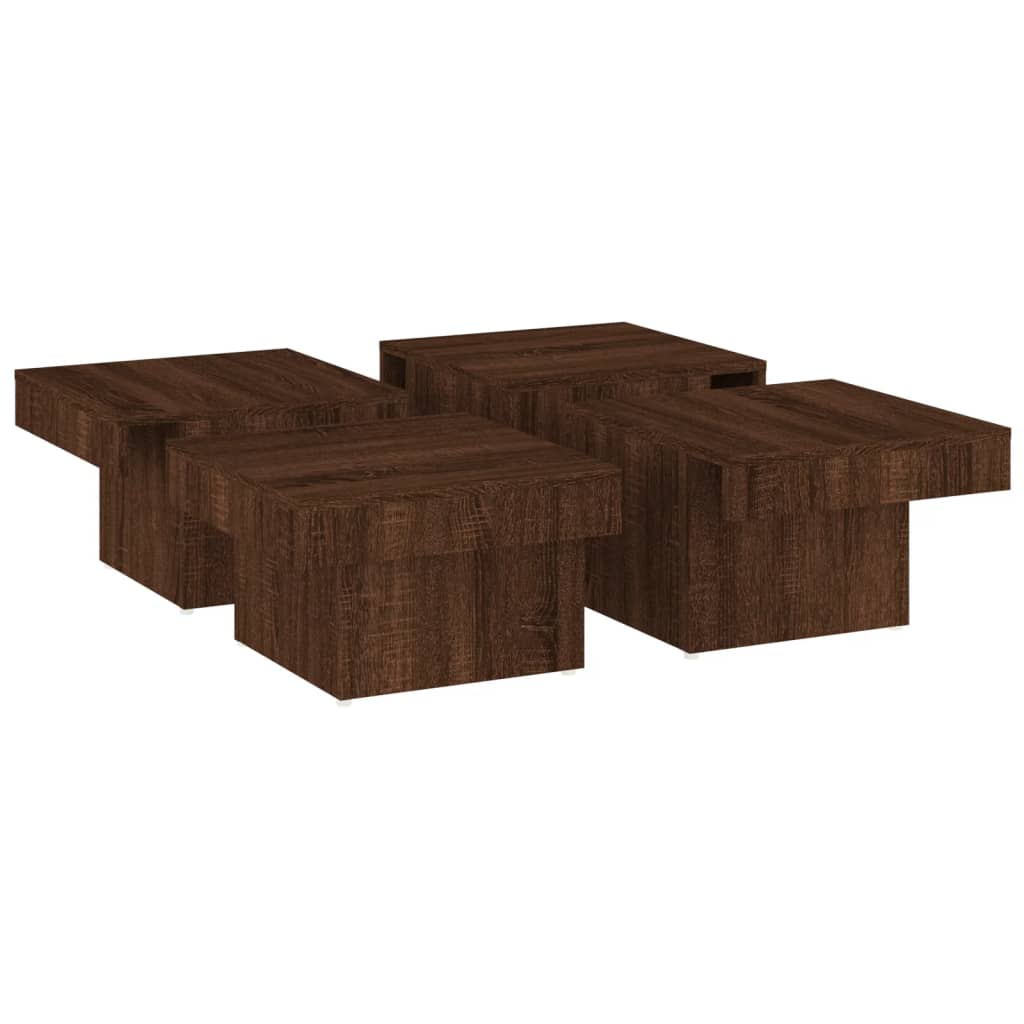 Salongbord Sofabord Brun Eik 90x90x28 cm