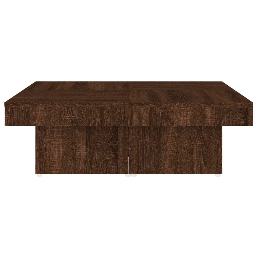 Salongbord Sofabord Brun Eik 90x90x28 cm
