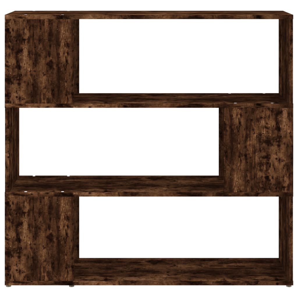 Bokhylle Røkt Eik Romdeler 100x24x94 cm