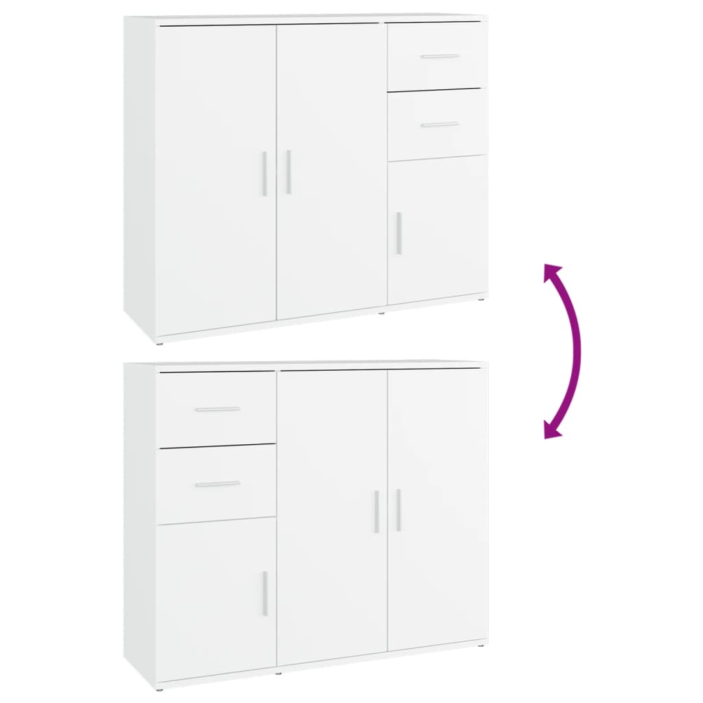 Kommode Hvit 91x29,5x75 cm