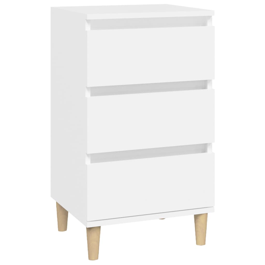 Nattbord Sengbord Hvit 40x35x70 cm