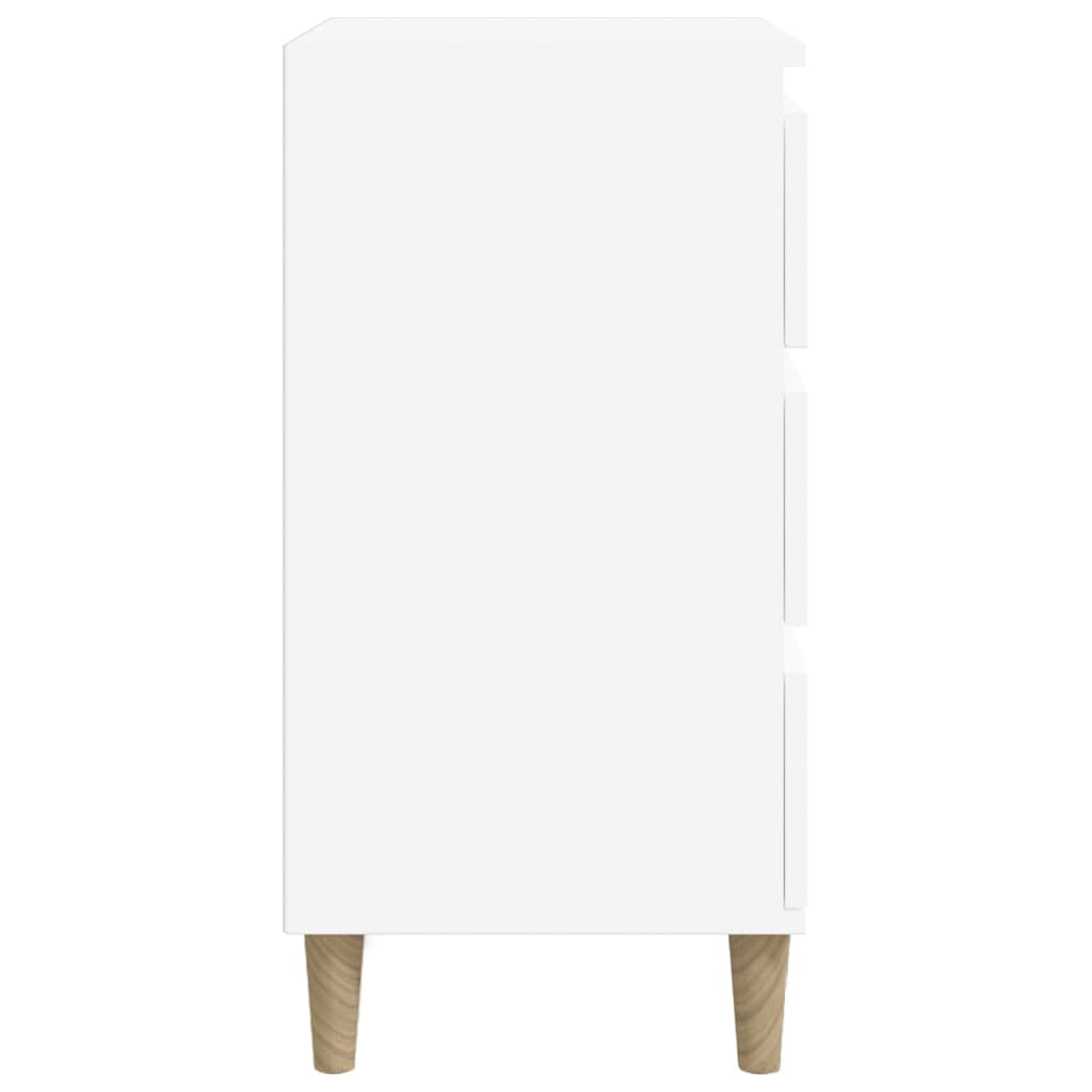 Nattbord Sengbord Hvit 40x35x70 cm