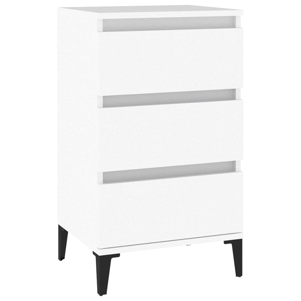 Nattbord Sengbord Hvit 40x35x70 cm