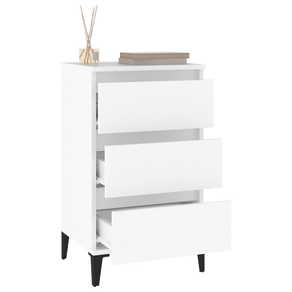 Nattbord Sengbord Hvit 40x35x70 cm