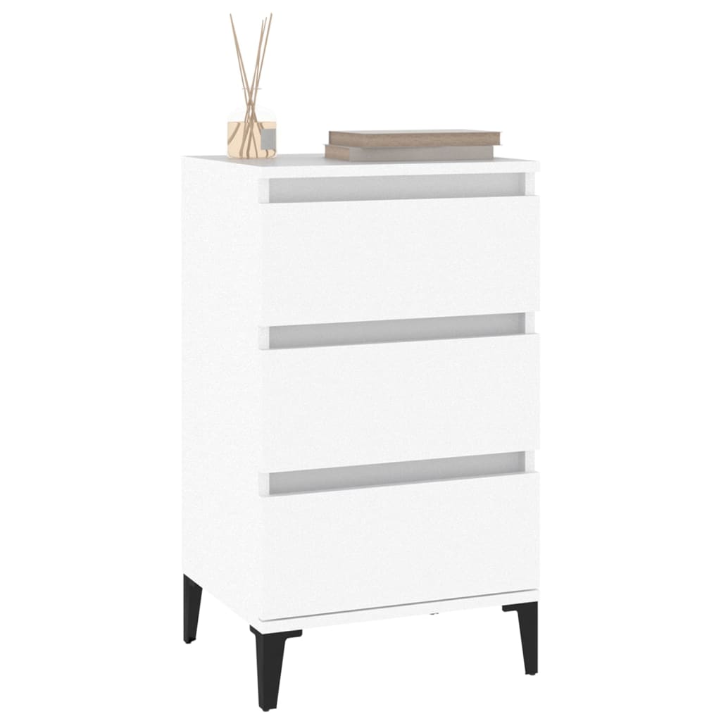 Nattbord Sengbord Hvit 40x35x70 cm