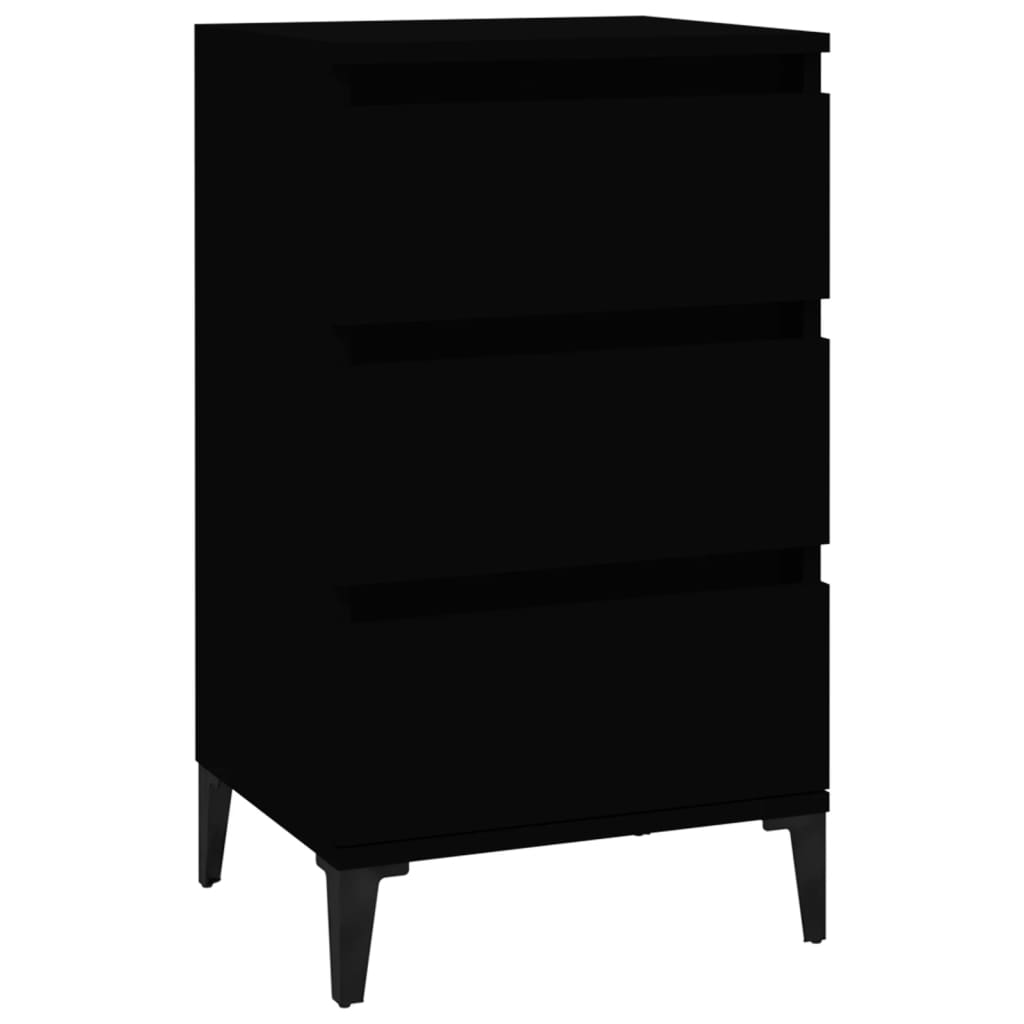Nattbord Sengbord Svart 40x35x70 cm