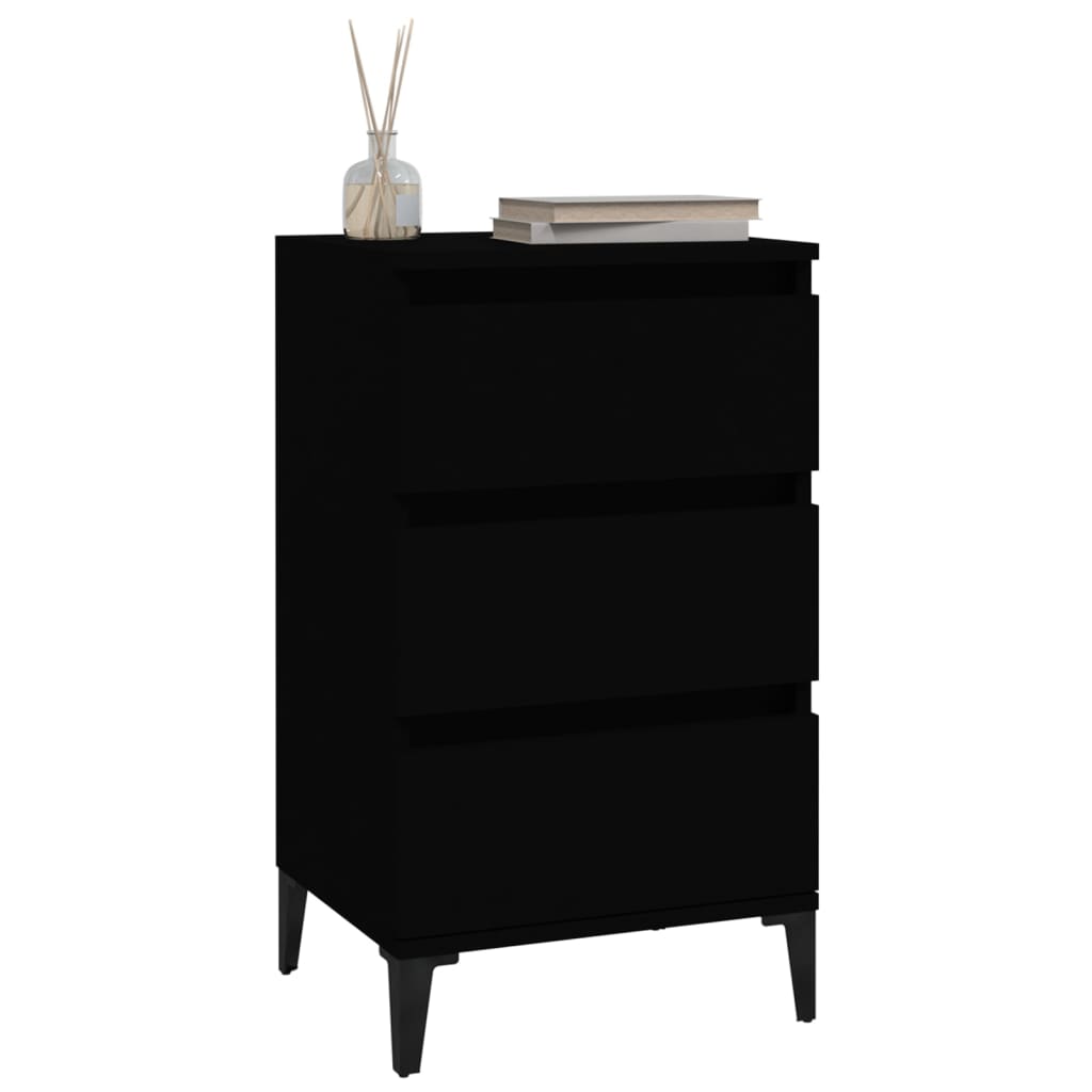 Nattbord Sengbord Svart 40x35x70 cm