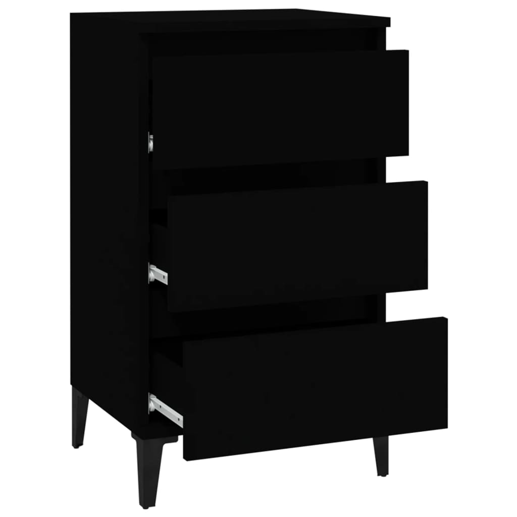 Nattbord Sengbord Svart 40x35x70 cm