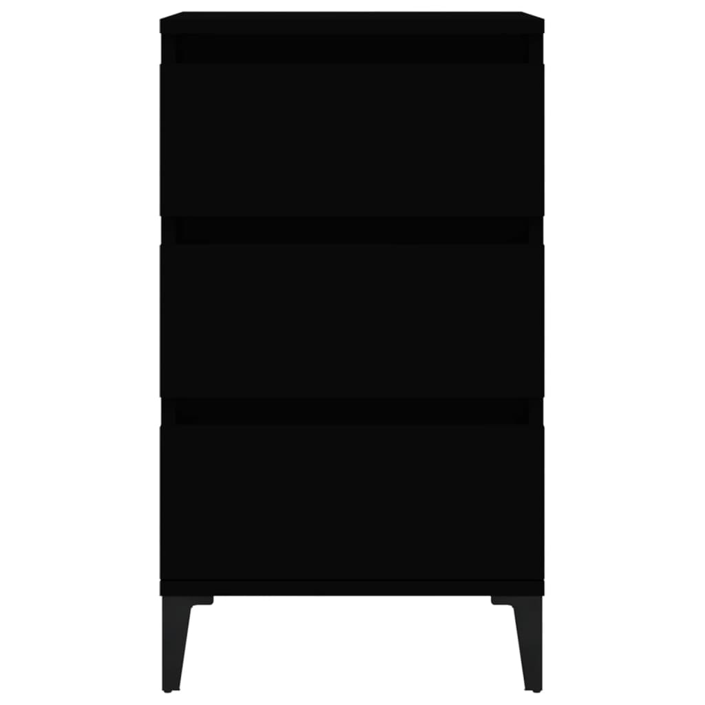 Nattbord Sengbord Svart 40x35x70 cm