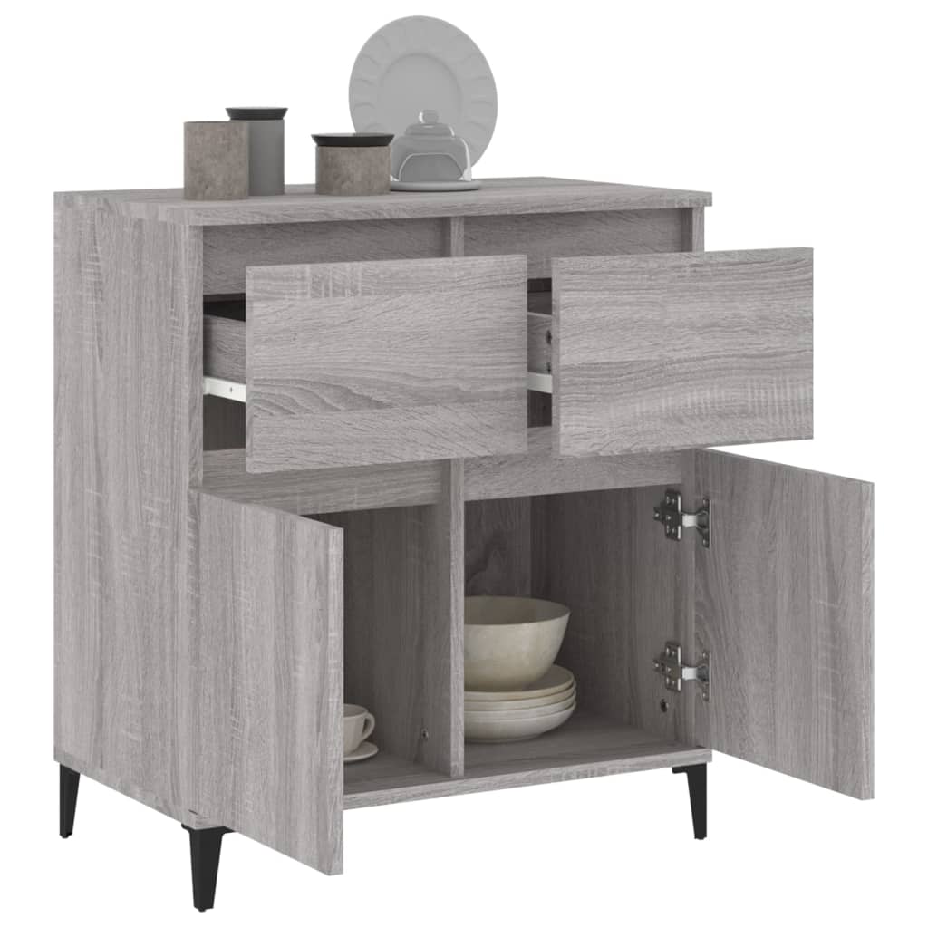 Skjenk grå sonoma 60x35x70 cm konstruert tre