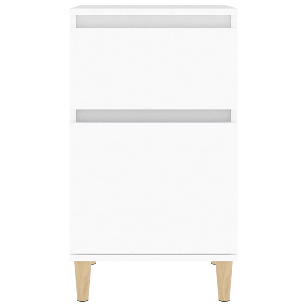 Nattbord Sengbord Hvit 40x35x70 cm
